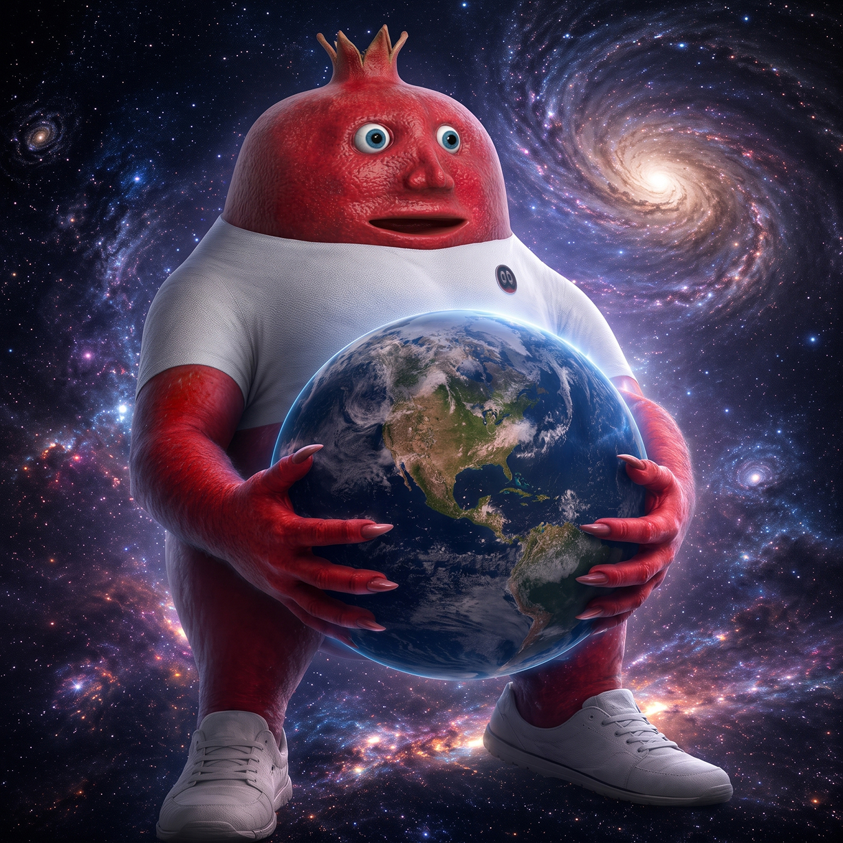 pomgrant holding the earth